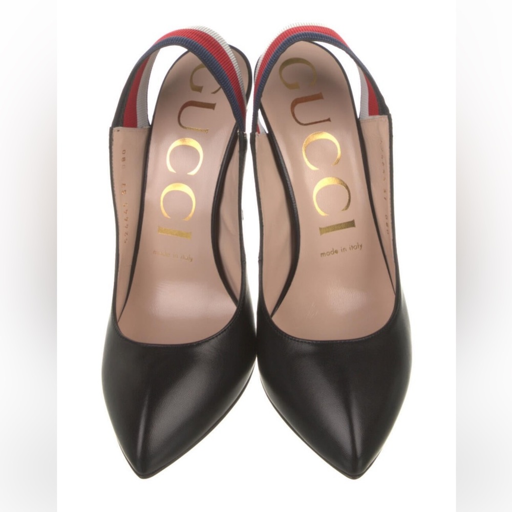 Gucci leather sling back heels 6.5 - Picture 4 of 4